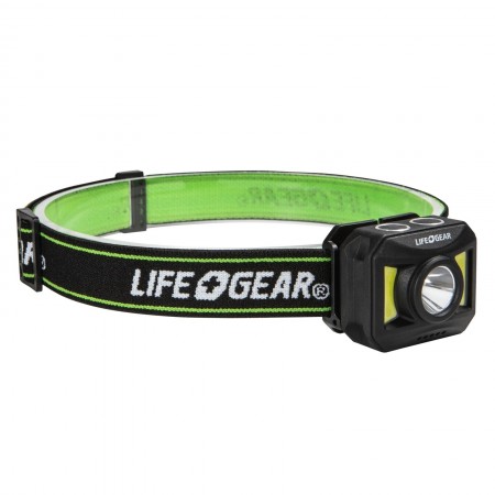 LifeGear Adventure 300 Lumen USB-C Rechargeable Headlamp 